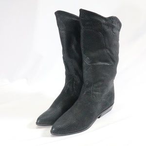 Classic Black Women's Heeled Cowboy Boots